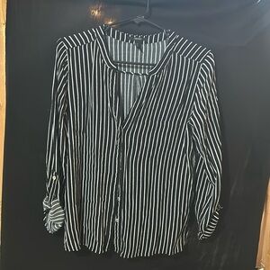 Black and white striped blouse forever 21